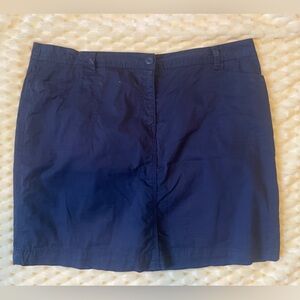 KAREN SCOTT Navy Blue KHAKI SKORT Mid Thigh Size 18